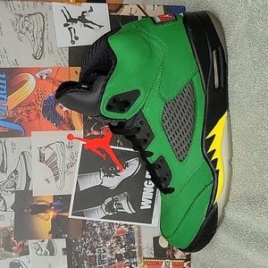 Jordan 5 Retro Oregon Size 9 - Green, Black